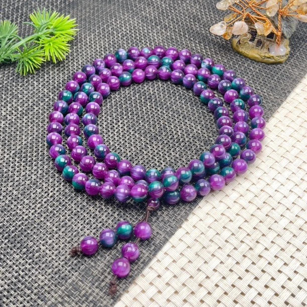 8mm108颗典藏爆款轻奢风高品质紫眼手链多样性发一件  SZ-194号