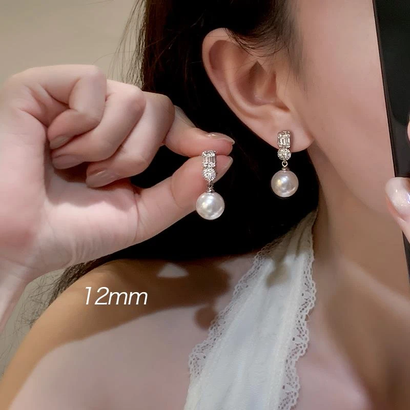 Catia Seli 足银耳饰 999纯银施家珍珠耳钉女轻奢高级感戴妃耳环