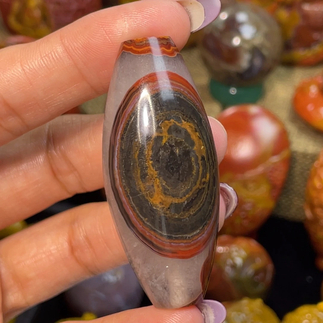 未镶嵌玛瑙/玉髓珠宝奇石品质天眼天珠