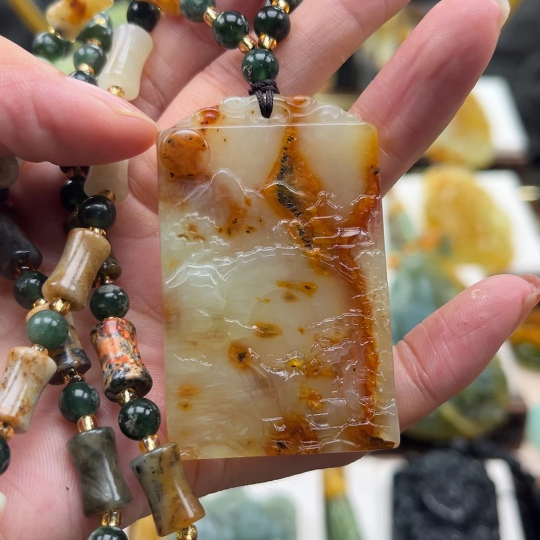 岫玉未镶嵌挂件挂件