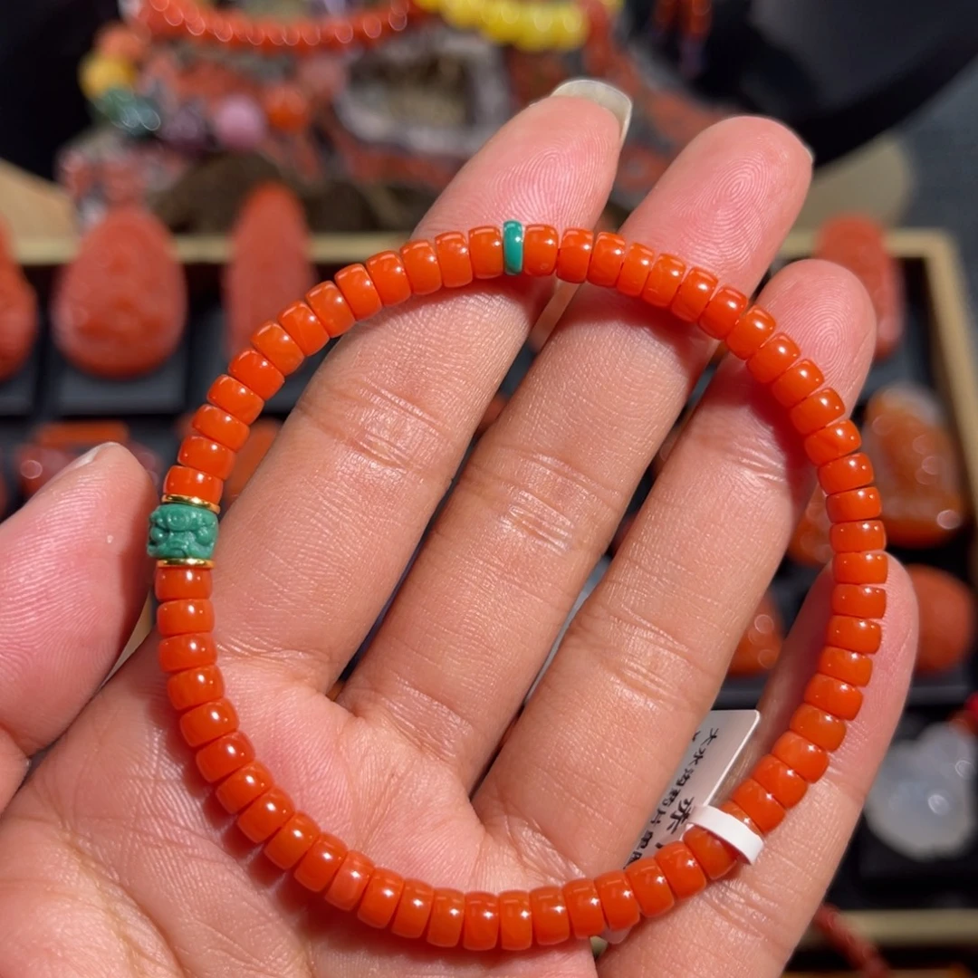 南红玛瑙未镶嵌配饰单圈5