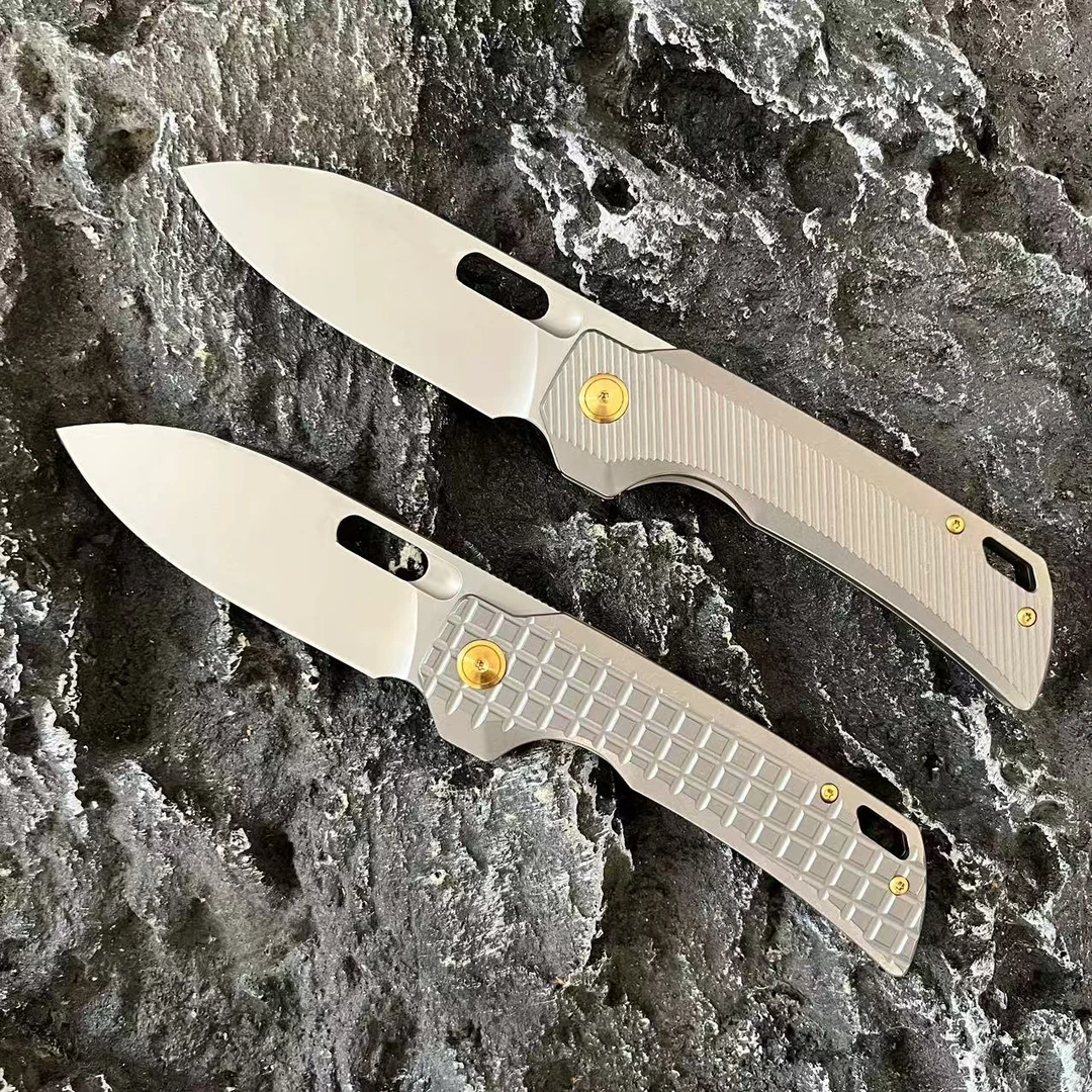 【耐战】赤鲨 进口M390粉末钢-石洗钛合金柄户外EDC口袋折