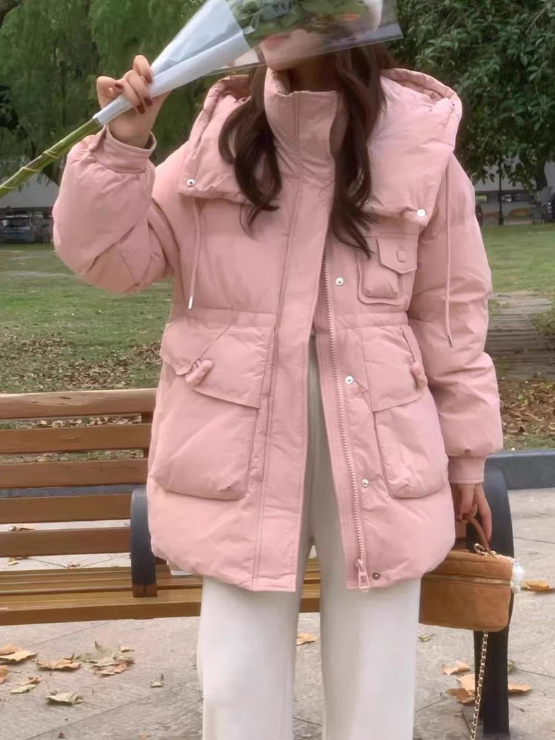 2025新款绒服中长款休闲收腰