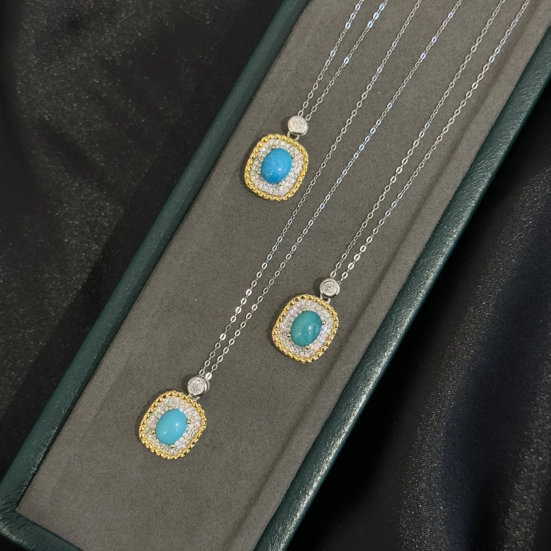 S925银绿松石吊坠含链【多样性发一】【LSS004】