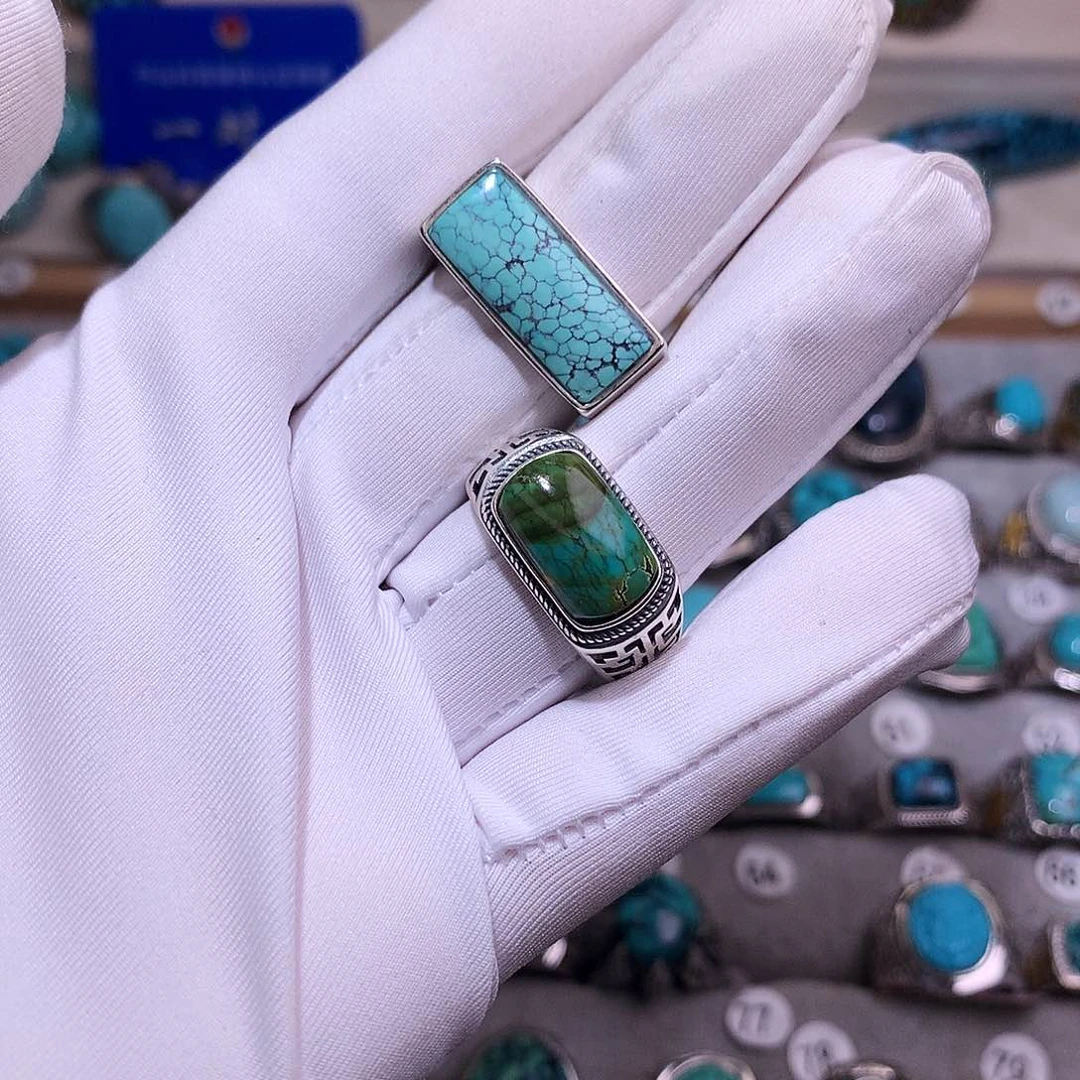 绿松石挂件银S925镶嵌斯**.