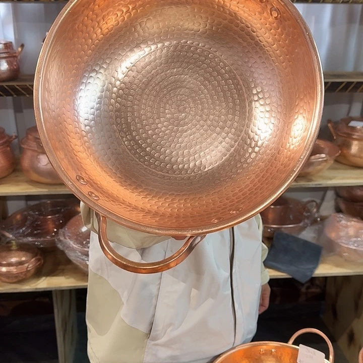 爱***妈紫铜手工制作双耳锅28口径