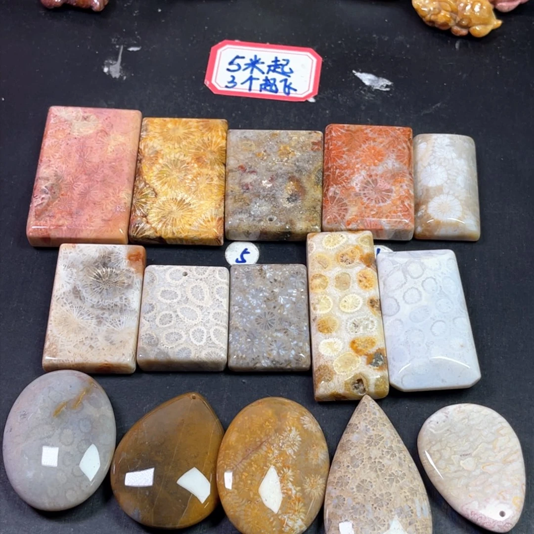 硅化珊瑚（珊瑚玉）吊坠未镶嵌