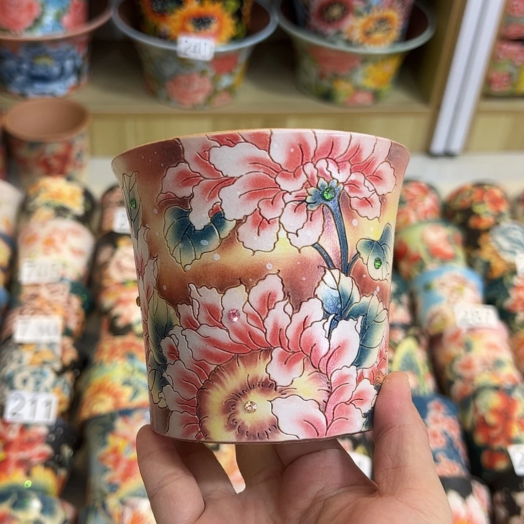 景德镇炫彩手绘口10.5高10