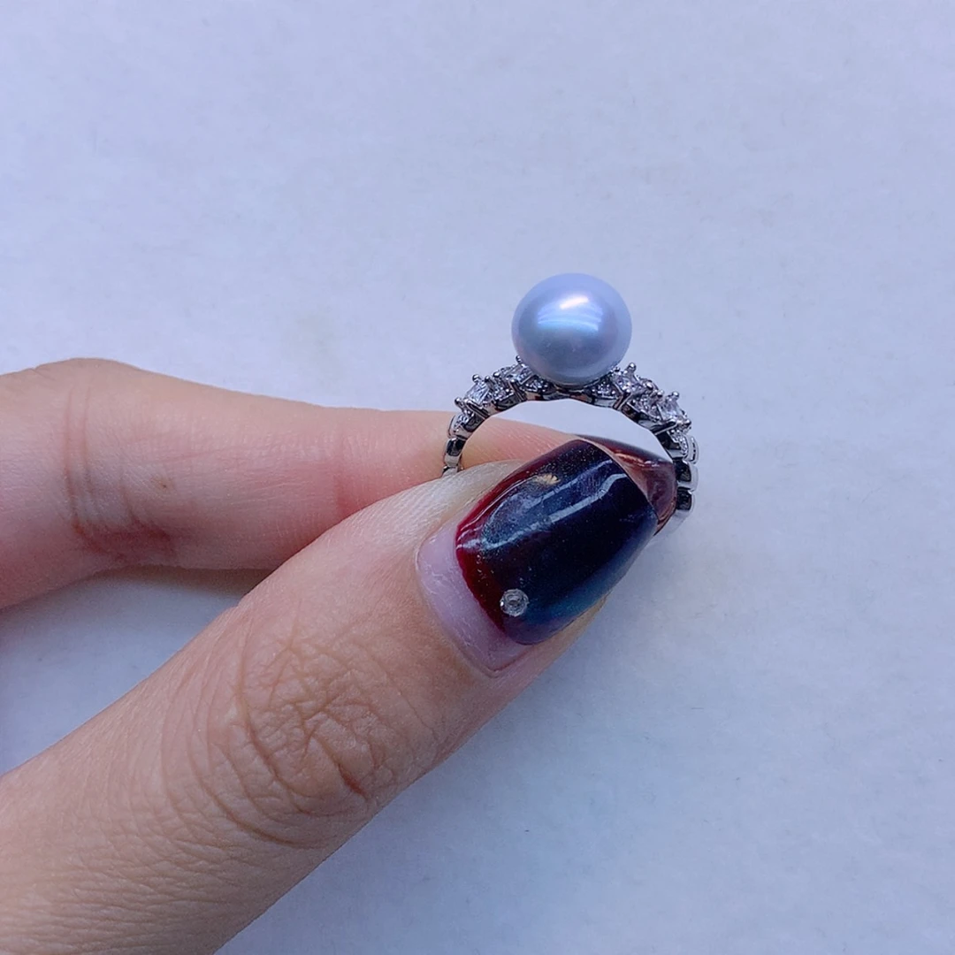 【闪购商品】银S925镶嵌戒指淡水珍珠