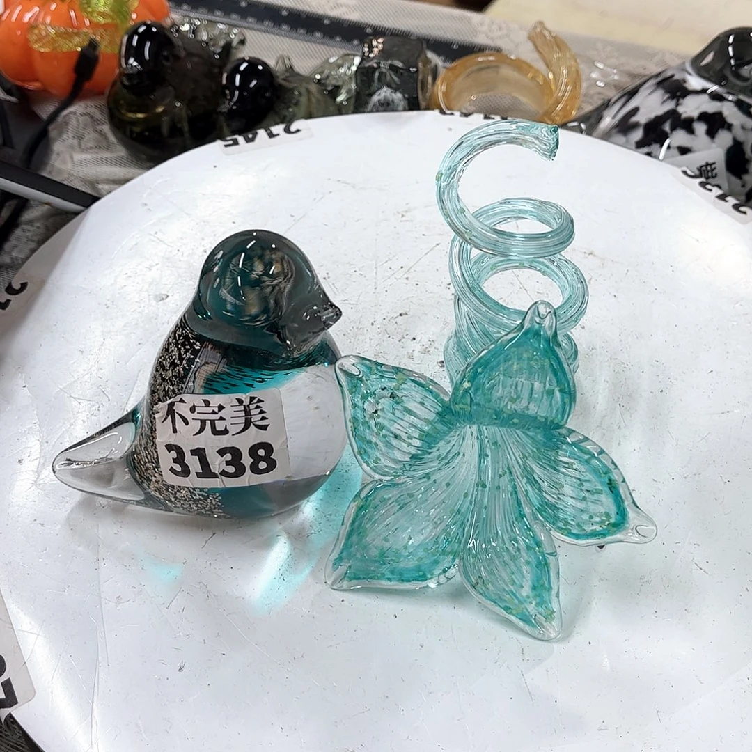1夜光烛台1鸟 不完美家悦琉璃工艺品
