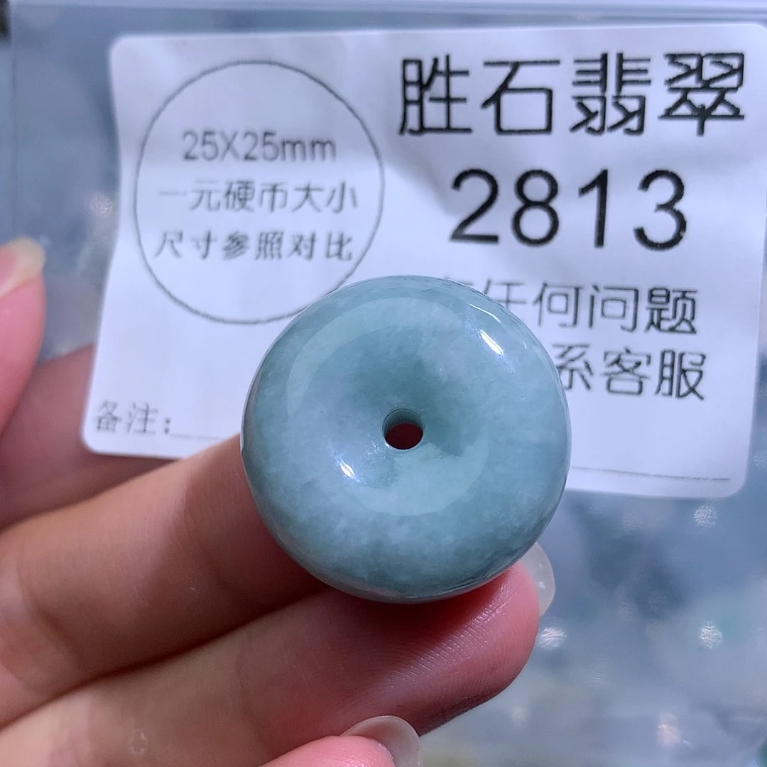 翡翠未镶嵌颈饰2813。