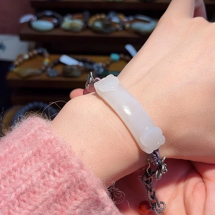 和田玉未镶嵌手链