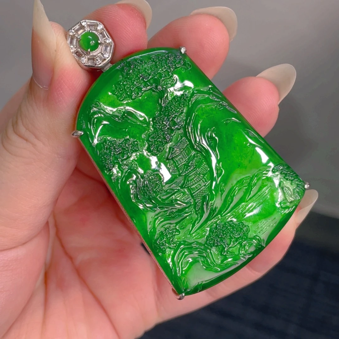 翡翠未镶嵌吊坠(不含链)