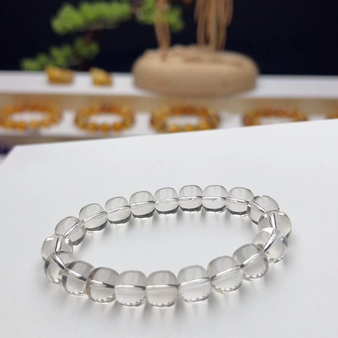 水晶未镶嵌手链白水晶10mm老型