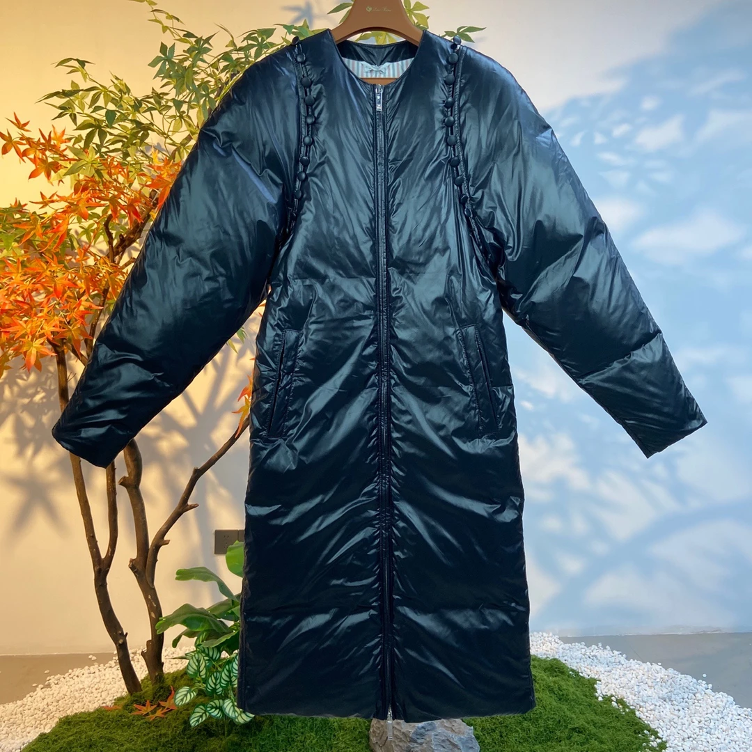 99新 THOMBROWNE 250522/38码/纯色可拆卸袖两穿长款羽绒服