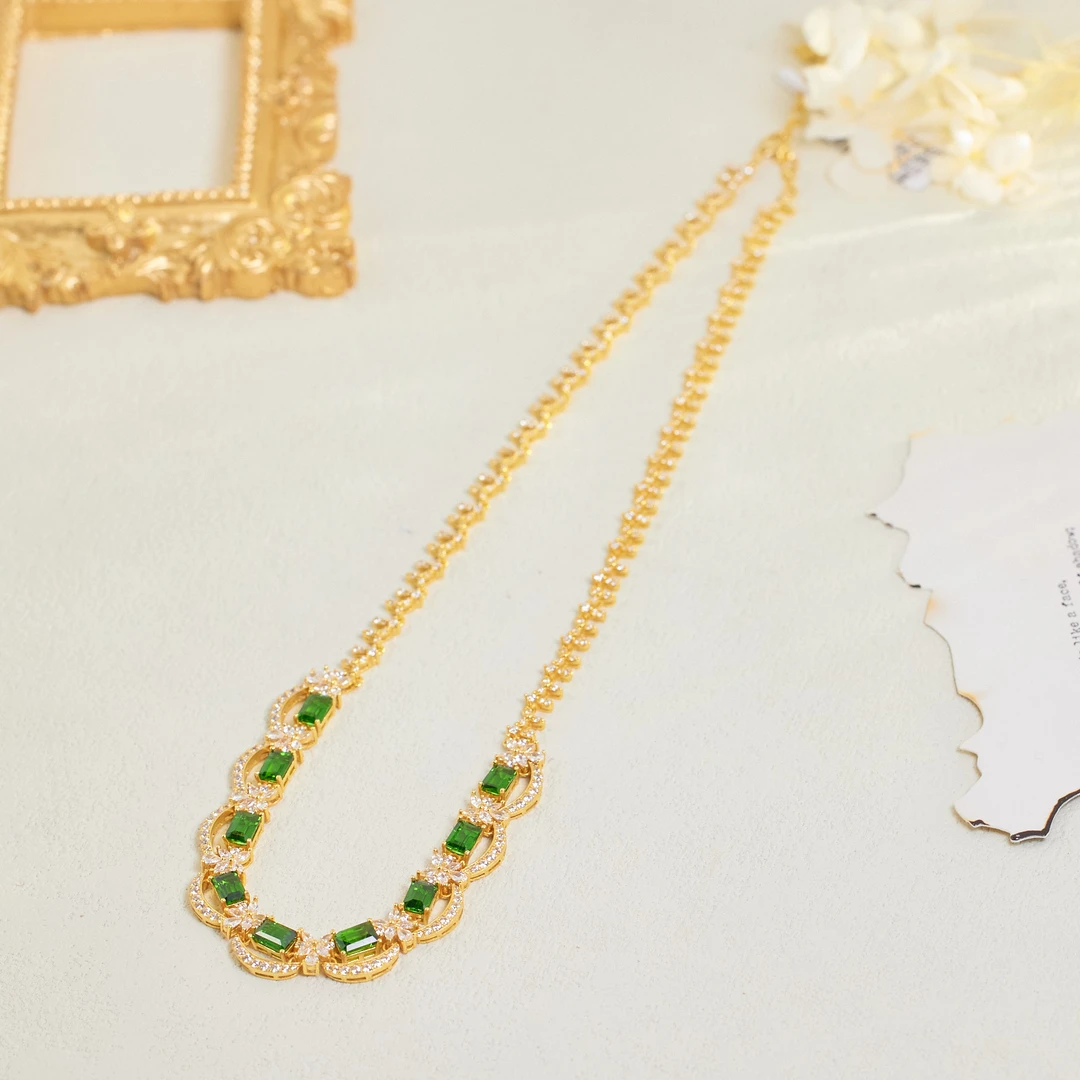 【歪歪】方形透辉石项链（多样性发一）XB-J2804