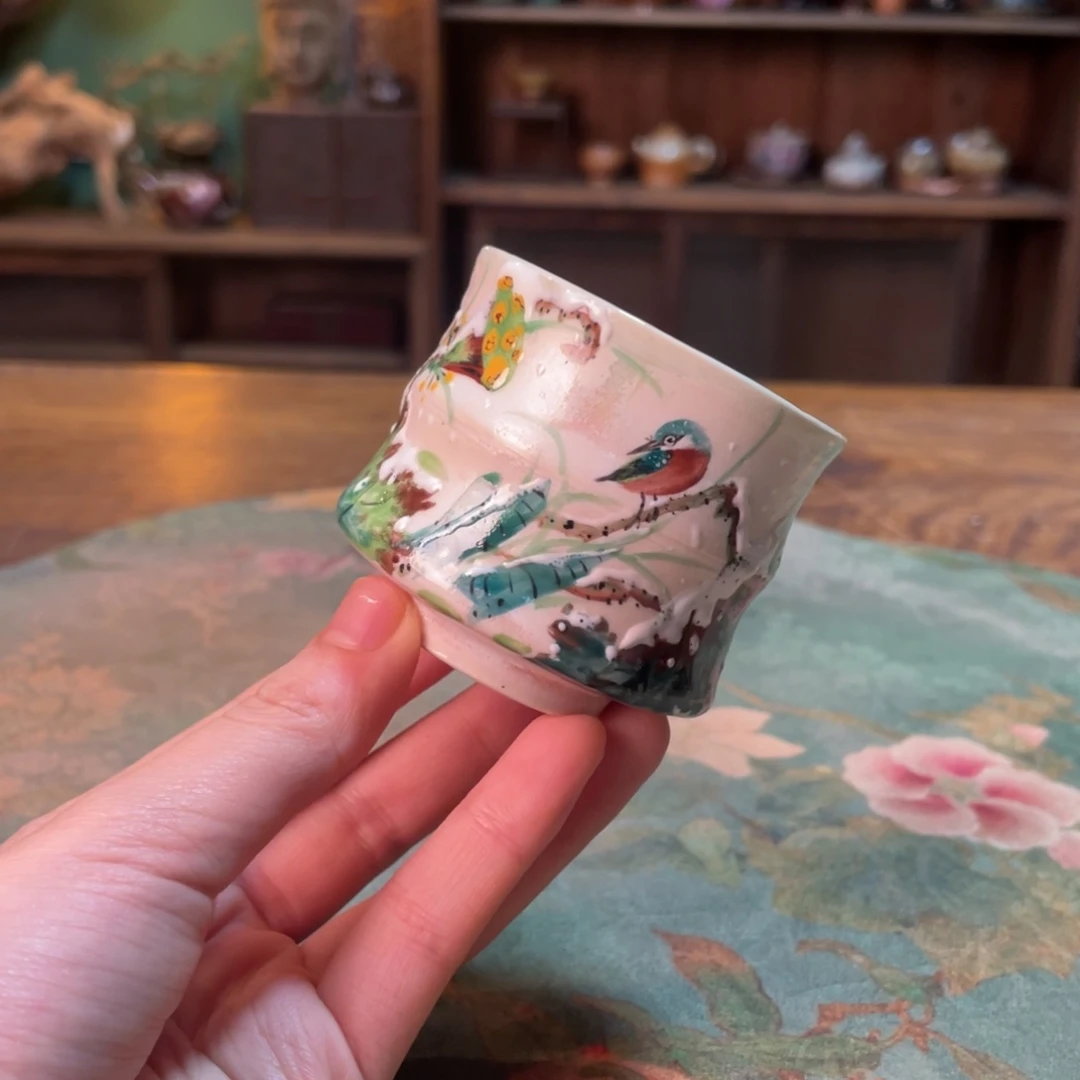 柴烧纯手工手绘陶瓷