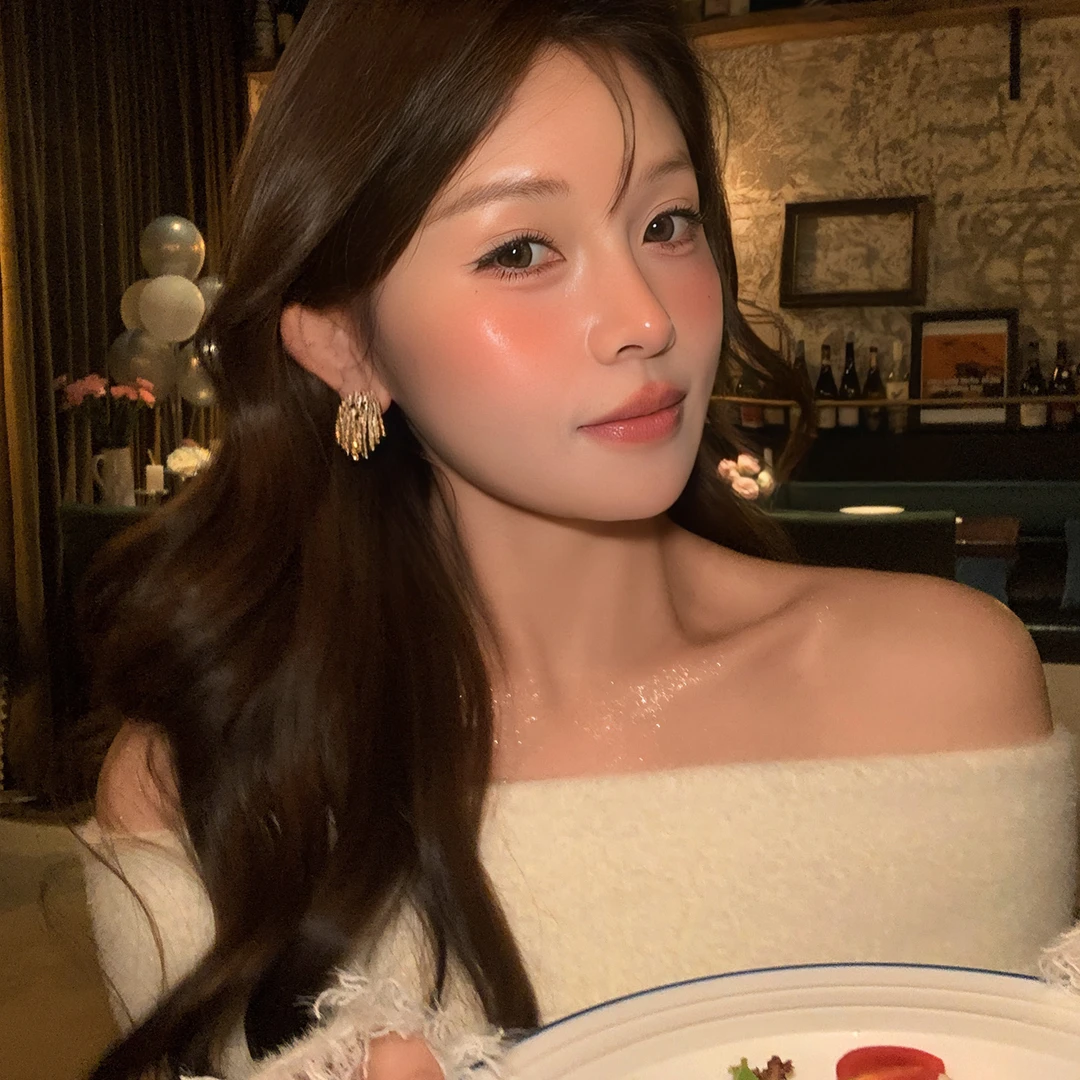 铁合金耳饰 炫彩满钻笑脸流苏耳环高级小众百搭耳钉小流苏耳坠