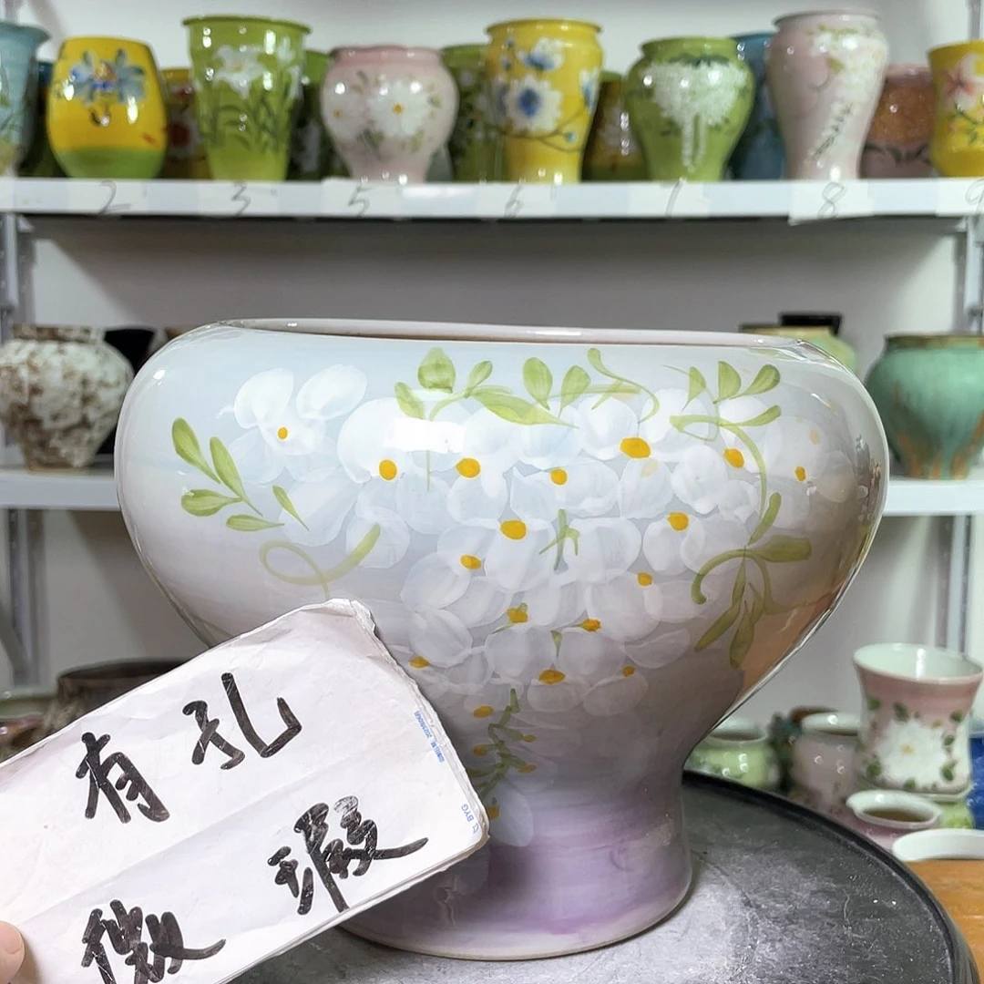 景德镇陶瓷花盆花器暇256