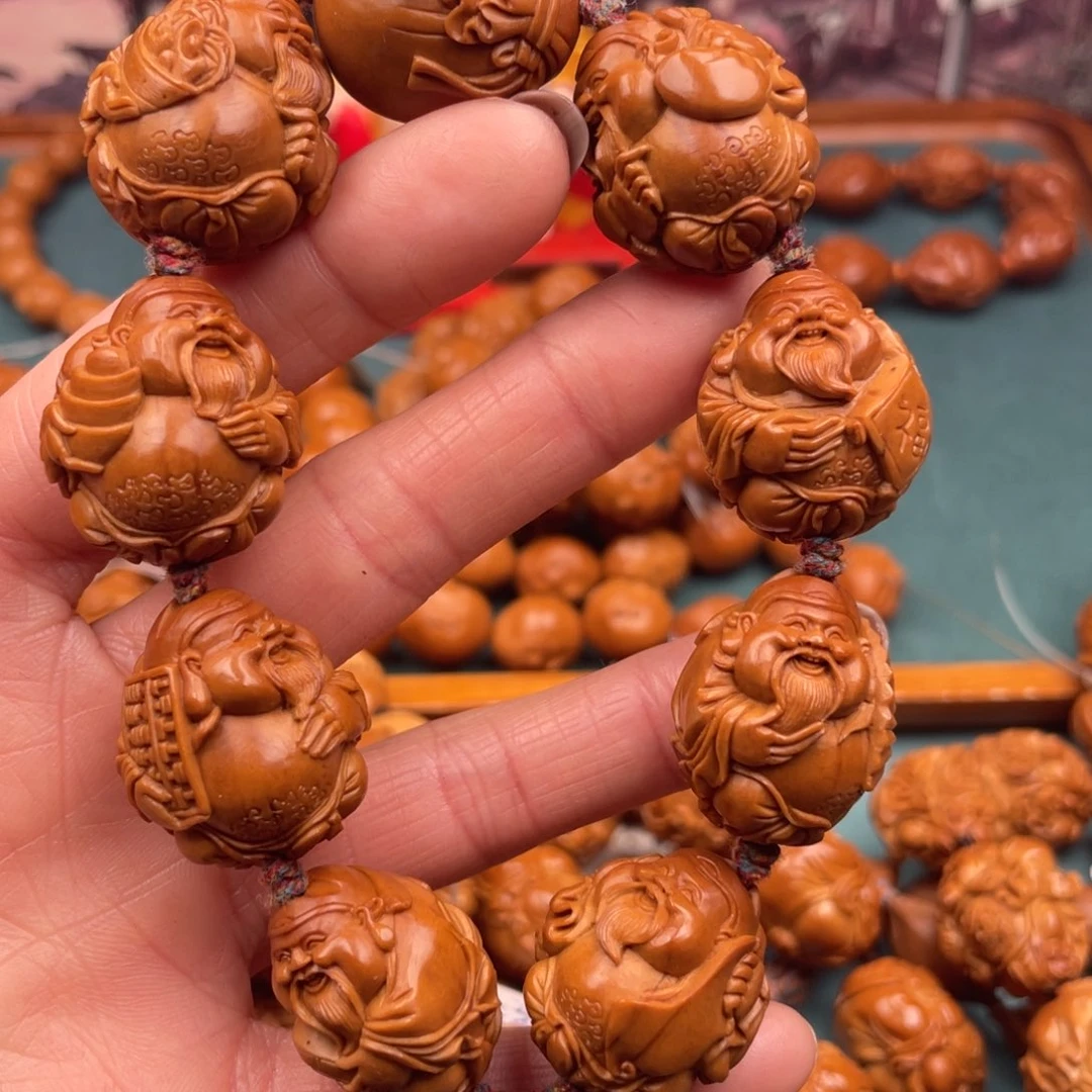 橄榄核手串靖*哥油核财神