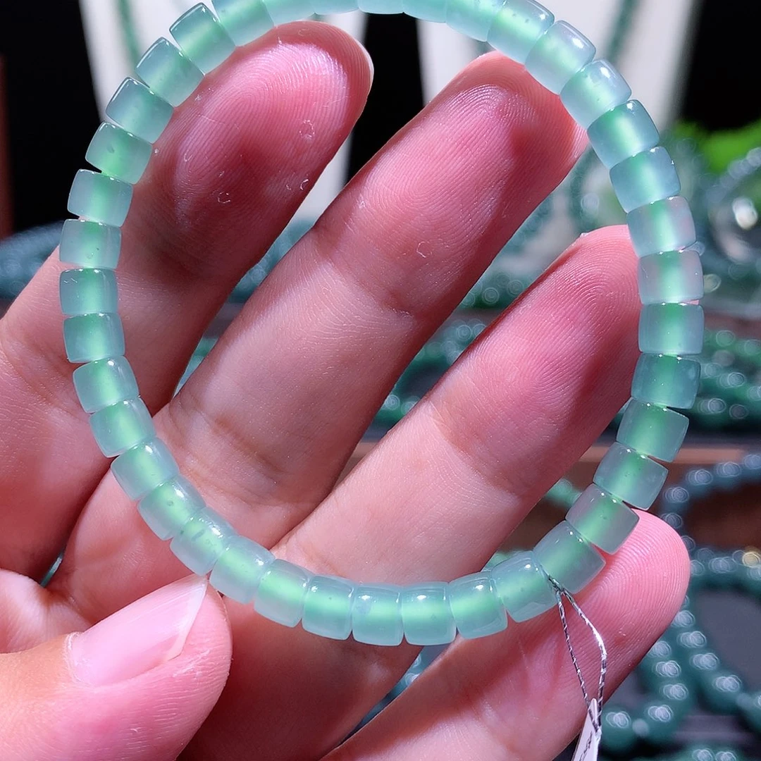 翡翠未镶嵌手链天然a货翡翠手串6