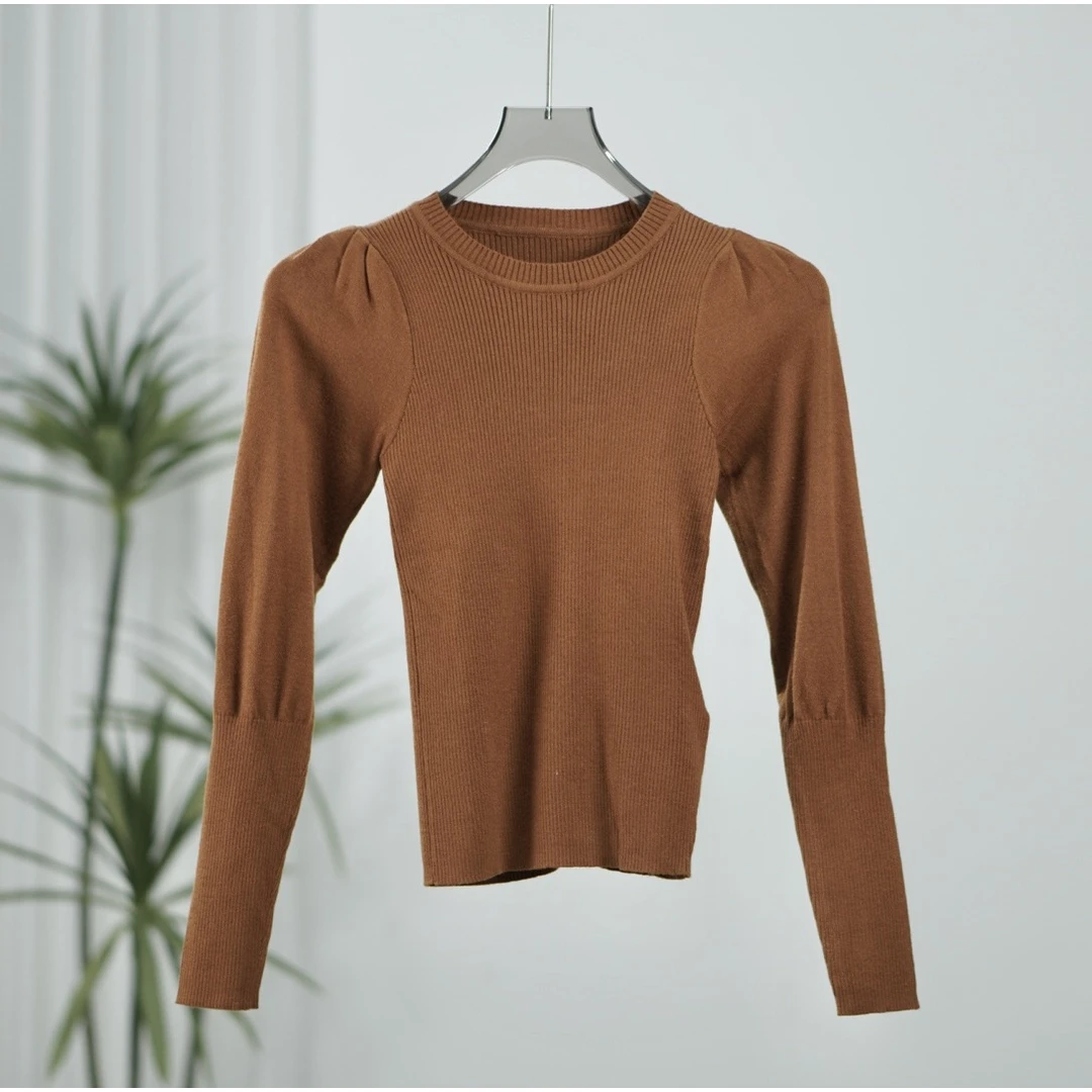 一路童行  谷系列  25  女装简约时尚打底T恤桔红204YDD105-1