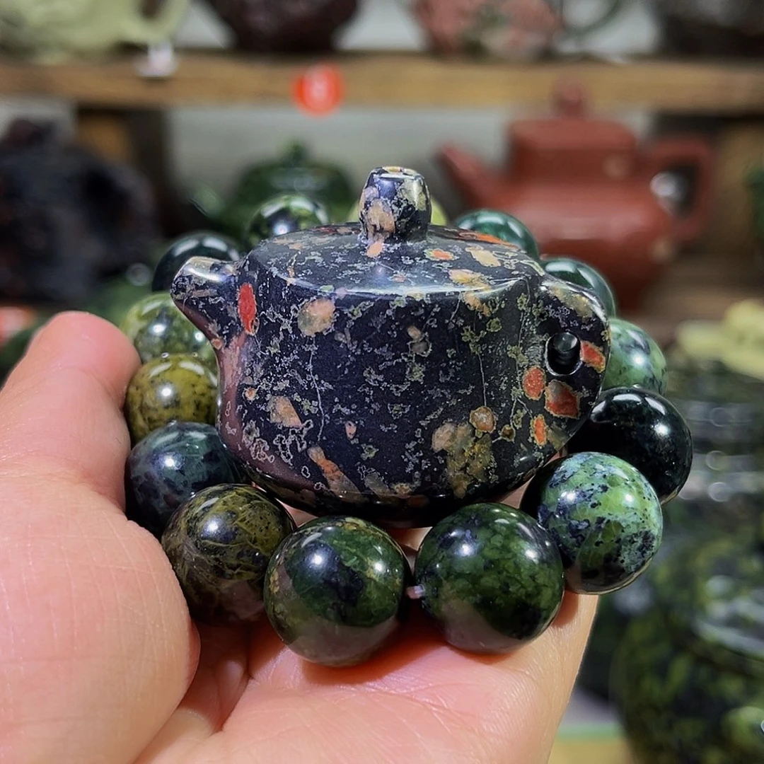 梅花玉把把壶藏玉三件套