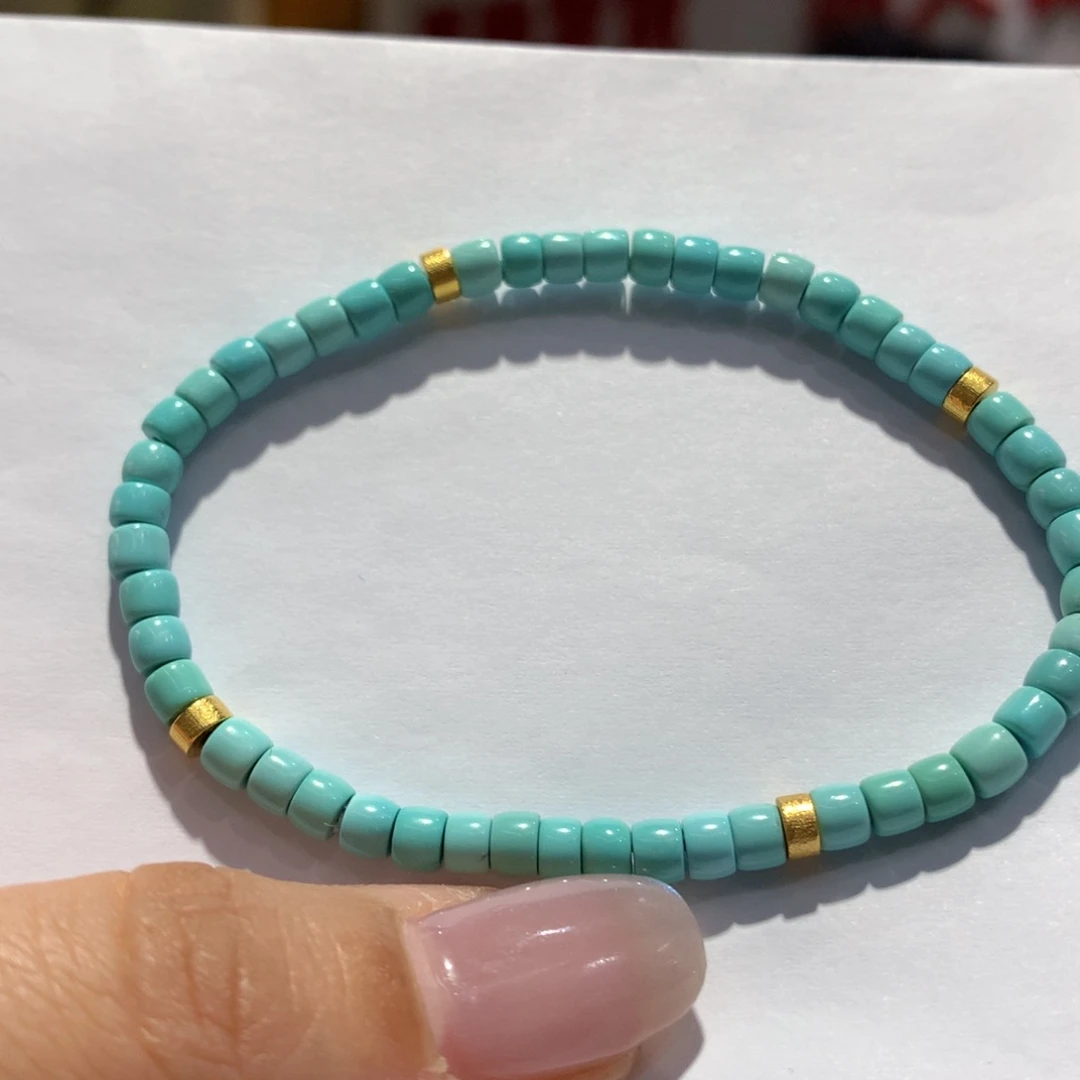 18K金镶嵌绿松石单圈