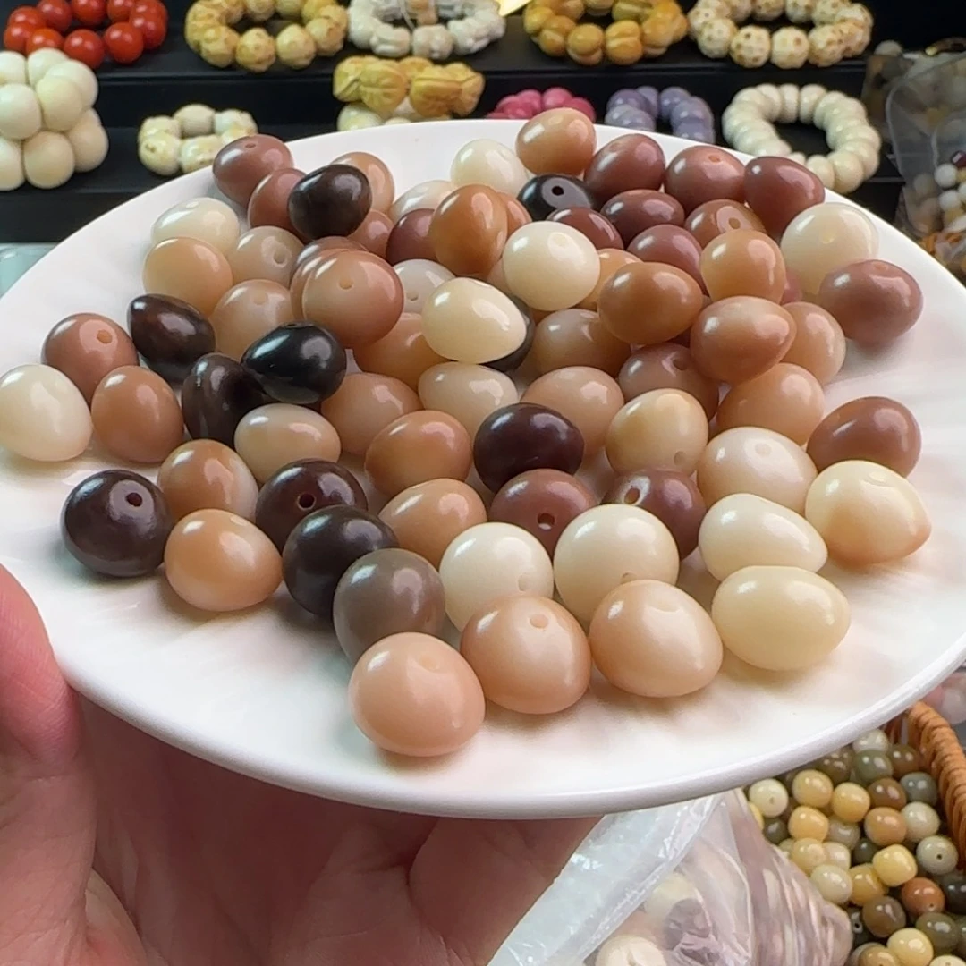 菩提根/象牙果吊坠卡14.5玫瑰花语蒜瓣100颗批发