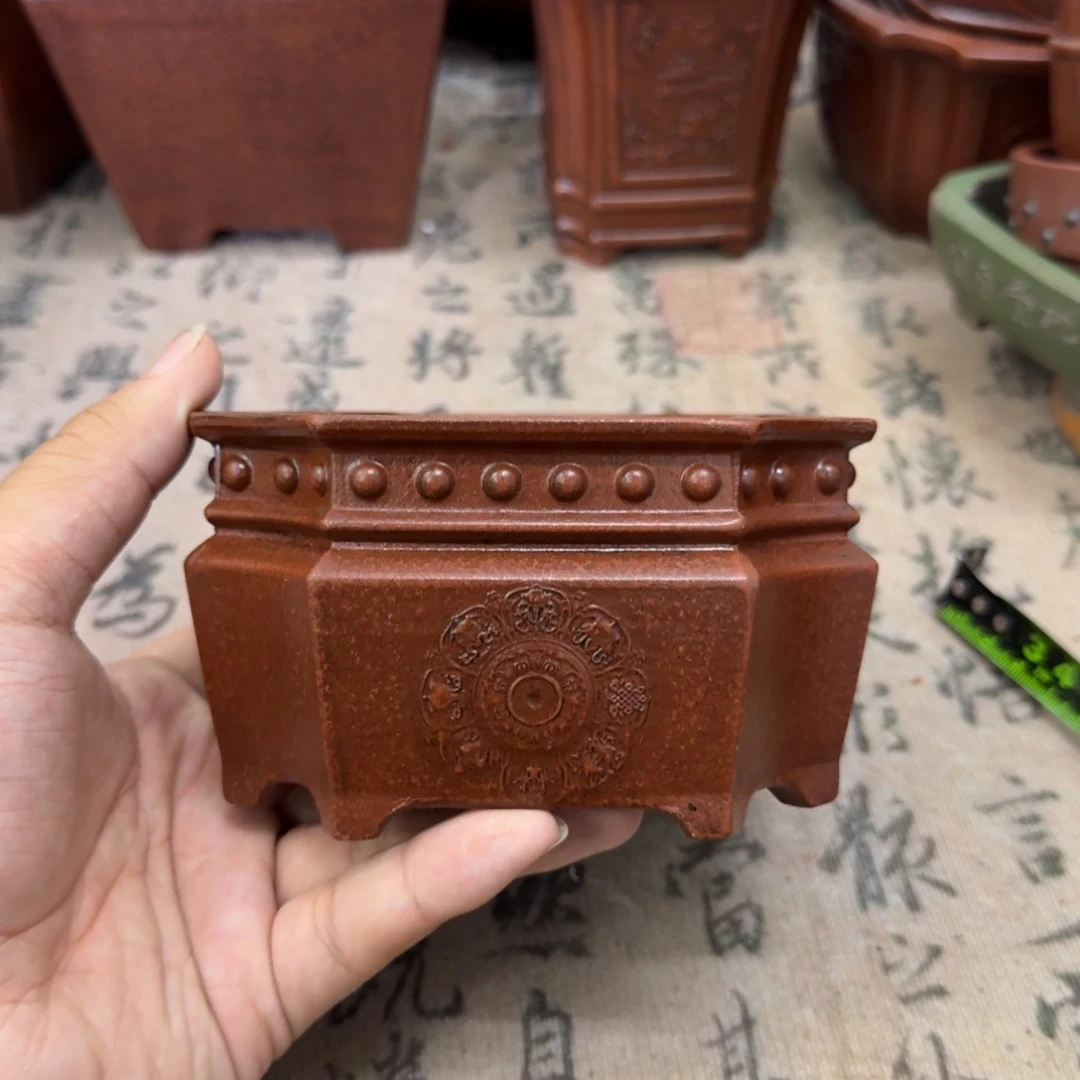 紫砂花盆10.5x6内经紫砂花盆