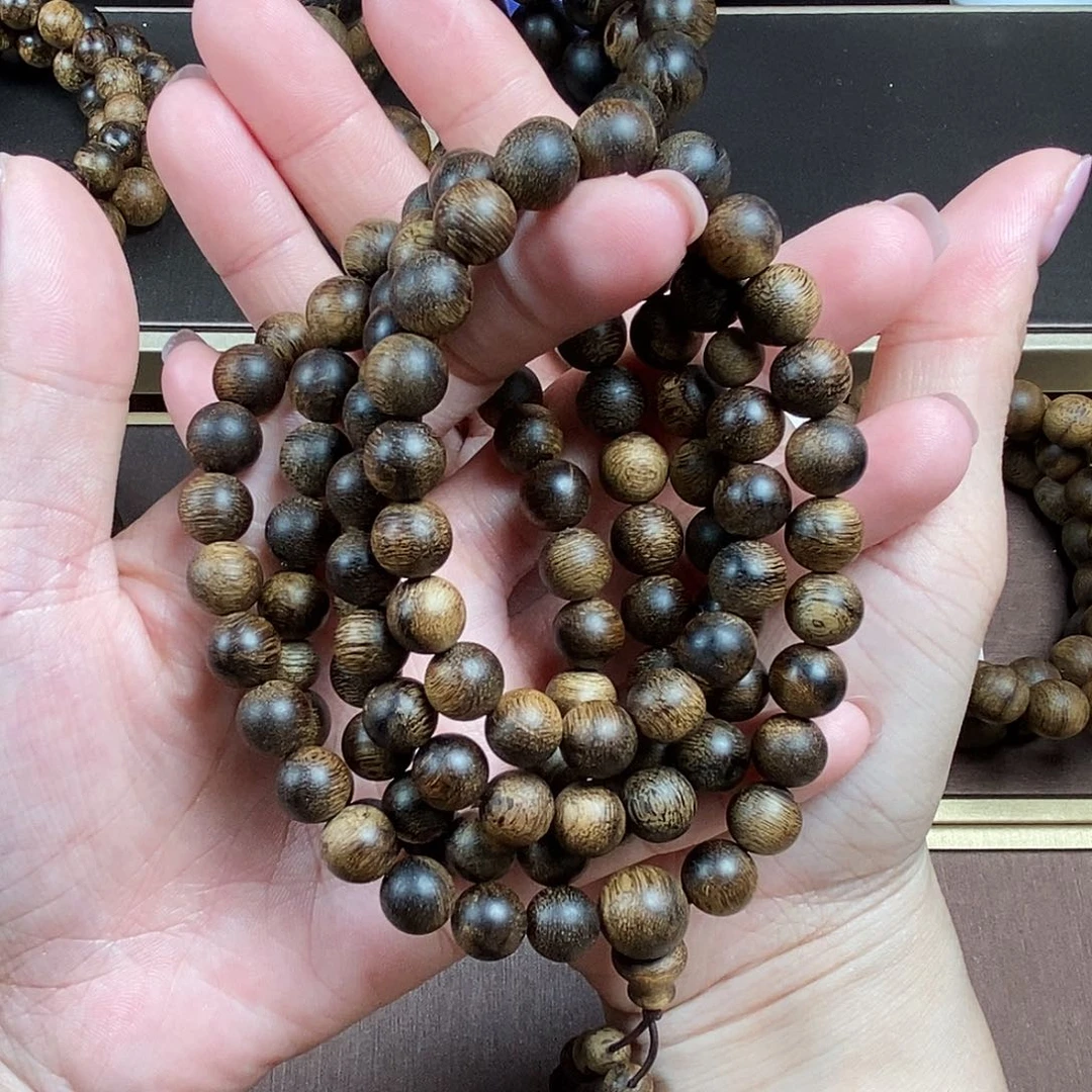 手串沉香越南芽庄白棋玉化瘤疤沉水