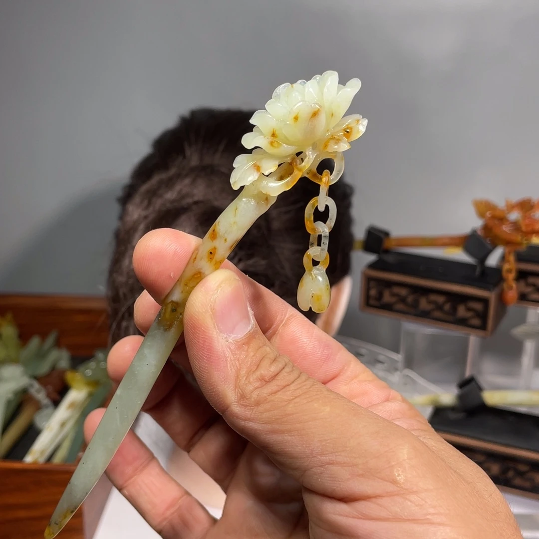 未镶嵌蛇纹石玉发饰