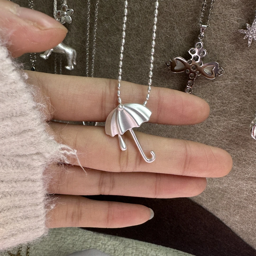 铜合金锆石项链  铜合金项链女小众原创设计百搭锁骨链复古风格