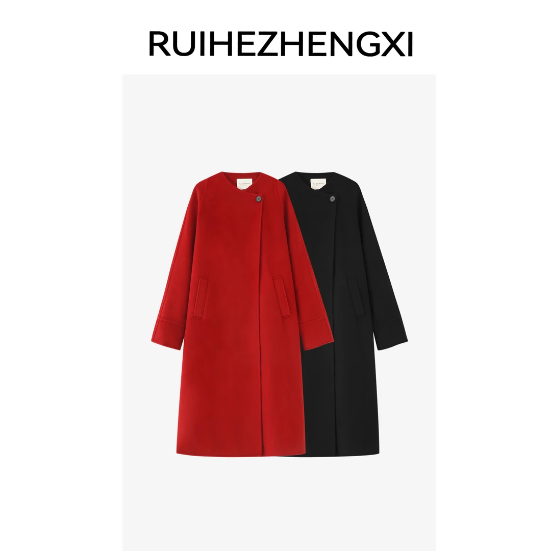 RUIHEZHENGXI｜瑞和正熙928889简约时尚设计师款圆领大衣