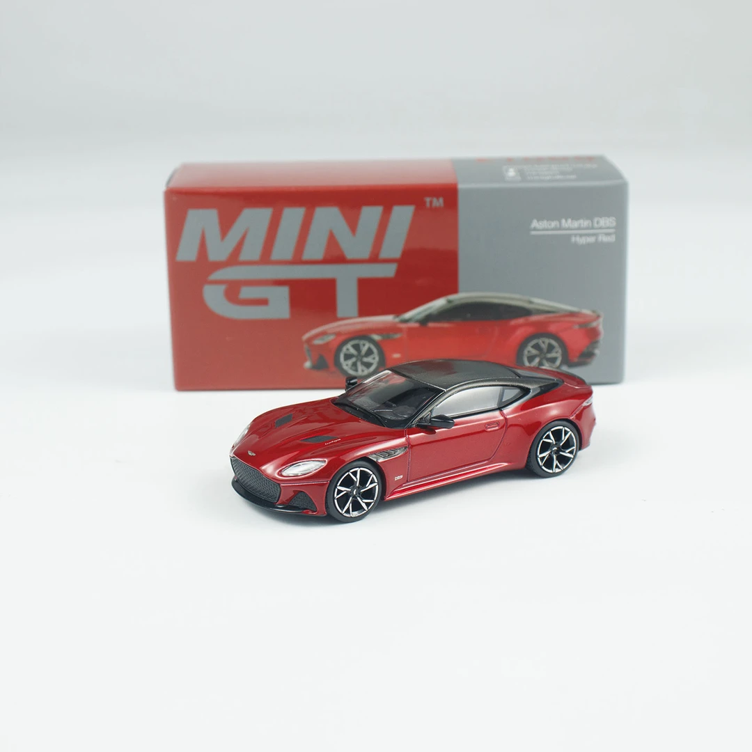 MINIGT车模 1:64 合金 1065号 阿斯顿马丁DBS红色小比例汽车模型