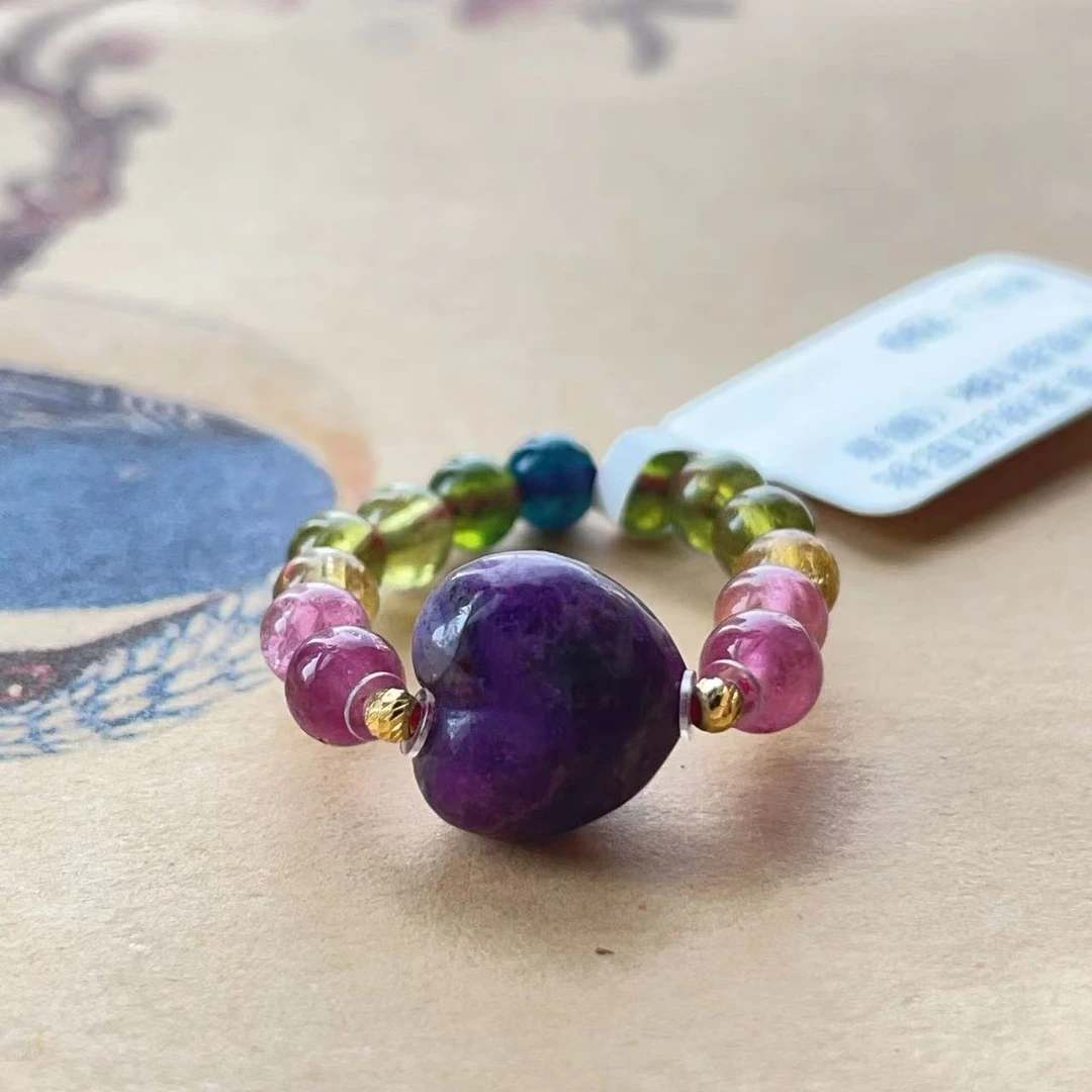 南非舒俱来桃红屁桃碧玺戒指18k（鹂音）AZB10536