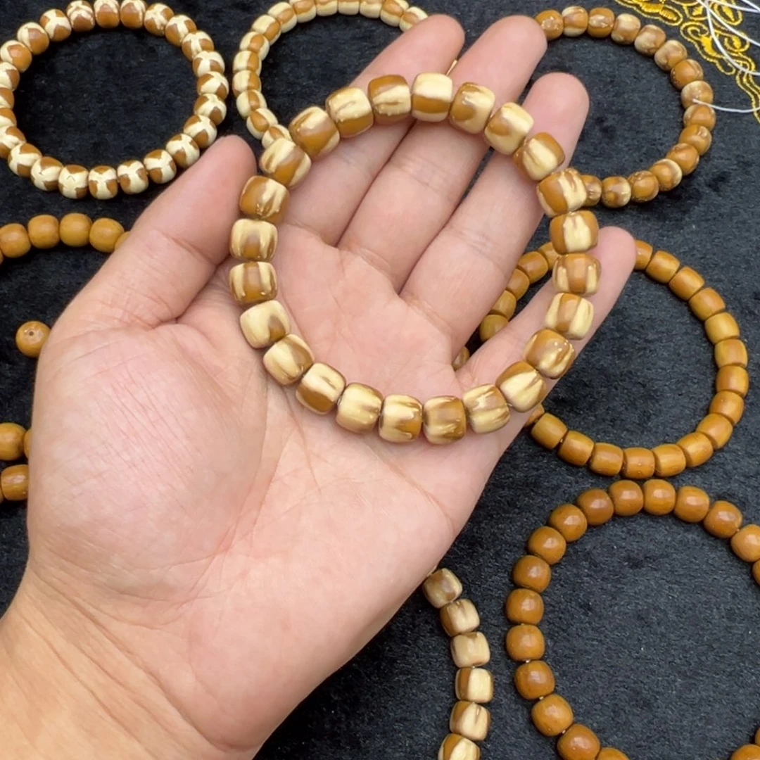 紫金鼠吊坠实心紫金鼠火焰纹手串10