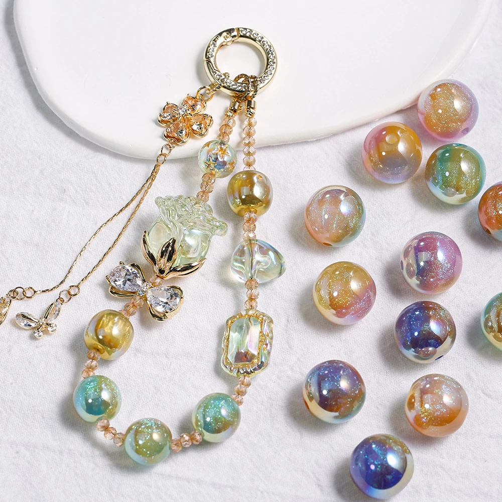 【海蒂加】人鱼敦煌直孔圆珠多尺寸diy串珠配件