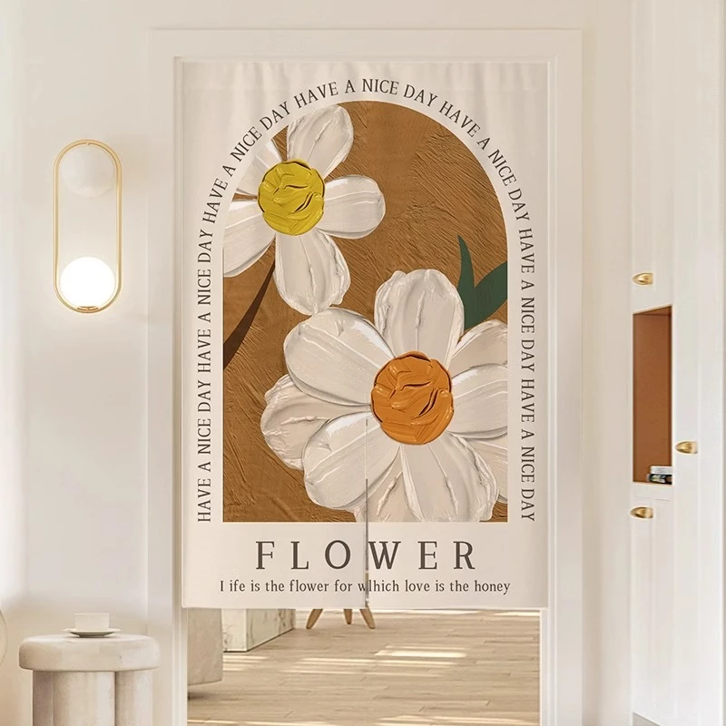 法式门帘隔断帘家用卧室半帘高级感卫生间厕所厨房免打孔遮挡帘子