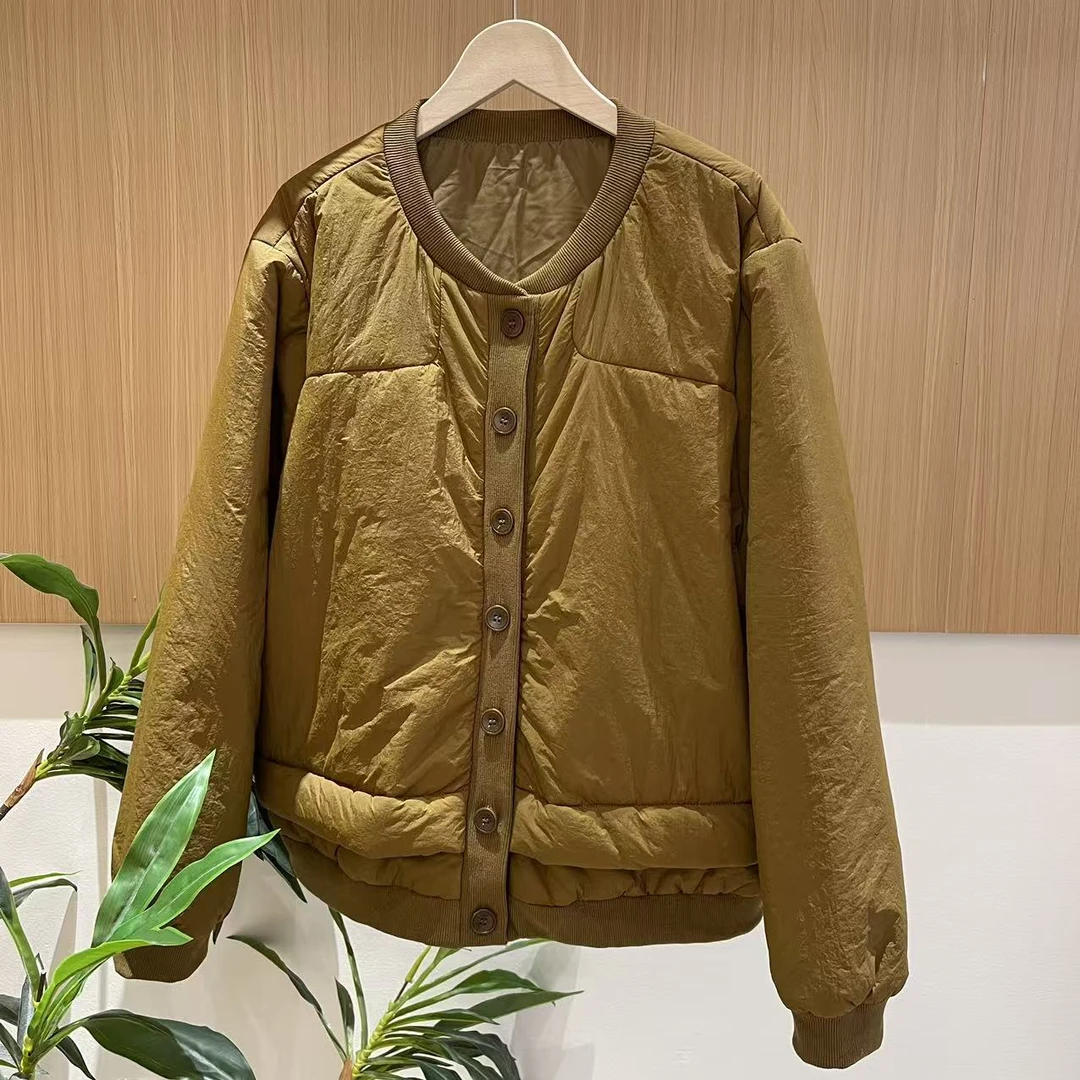 17827新款加厚冬季休闲时尚简约宽松显瘦棉服