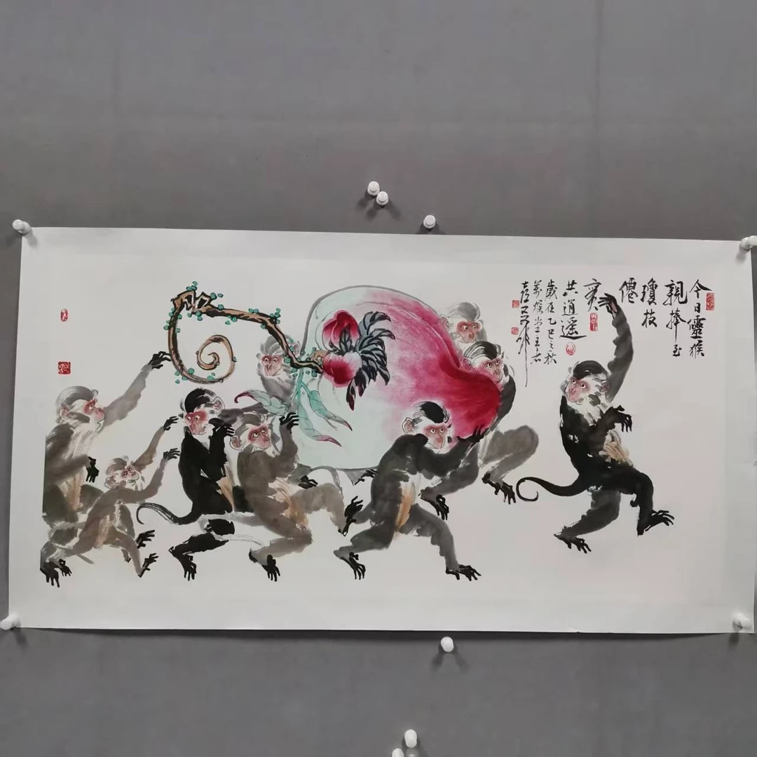 锦泉斋岳喜友亲笔手绘四尺国画作品yxy13