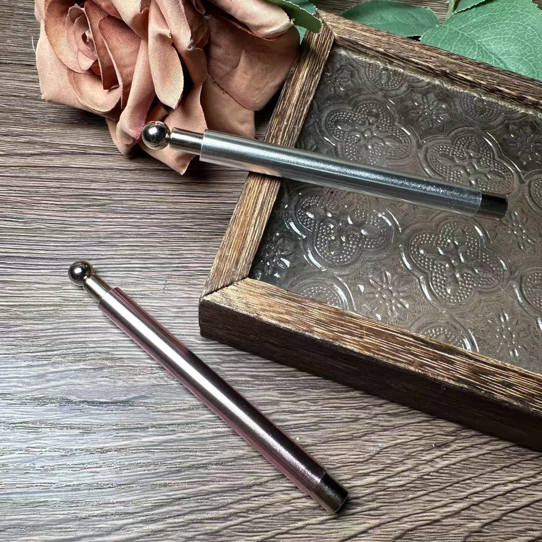 【1支】单球双头金属磁铁笔美甲吸猫眼工具（粉/银色随机发）