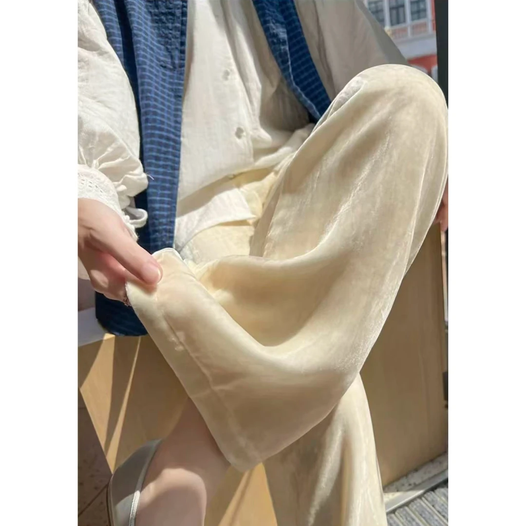 ZHUIMU.【日暮里】新中式高腰直筒松紧腰裤子ZM8985