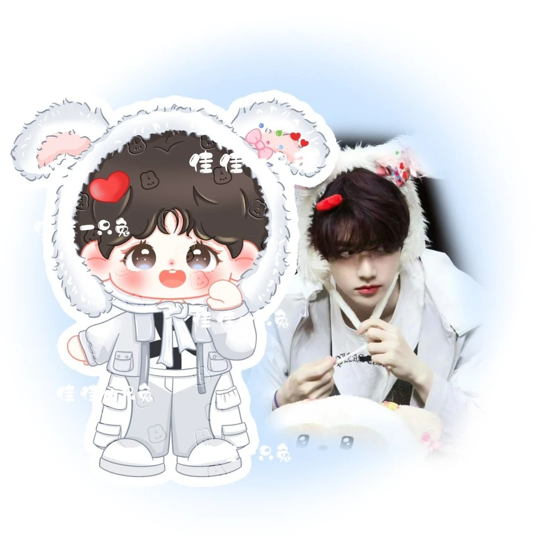 原创章昊应援书包周边兔子头套卡通造型立牌钥匙扣挂件桌面摆件