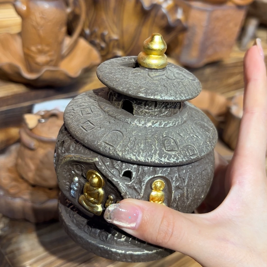 裸烧老岩泥原矿茶具