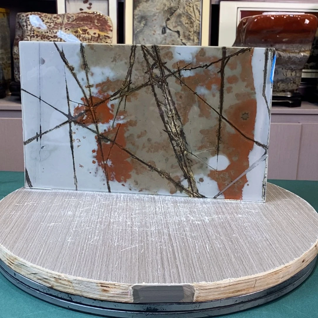 石材广西国画石草花石