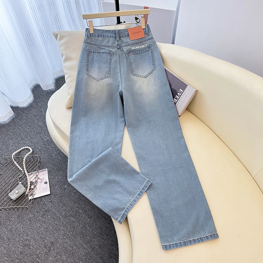 [送运险+现货]夏款超薄遮肉显瘦窄版小阔腿女牛仔裤高腰1789+1787