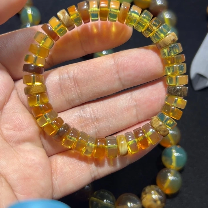 琥珀未镶嵌颈饰琥珀手串