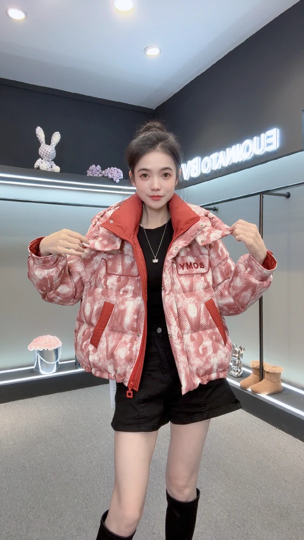 866新款冬季保暖羽绒服白鸭绒蓬松潮牌洋气