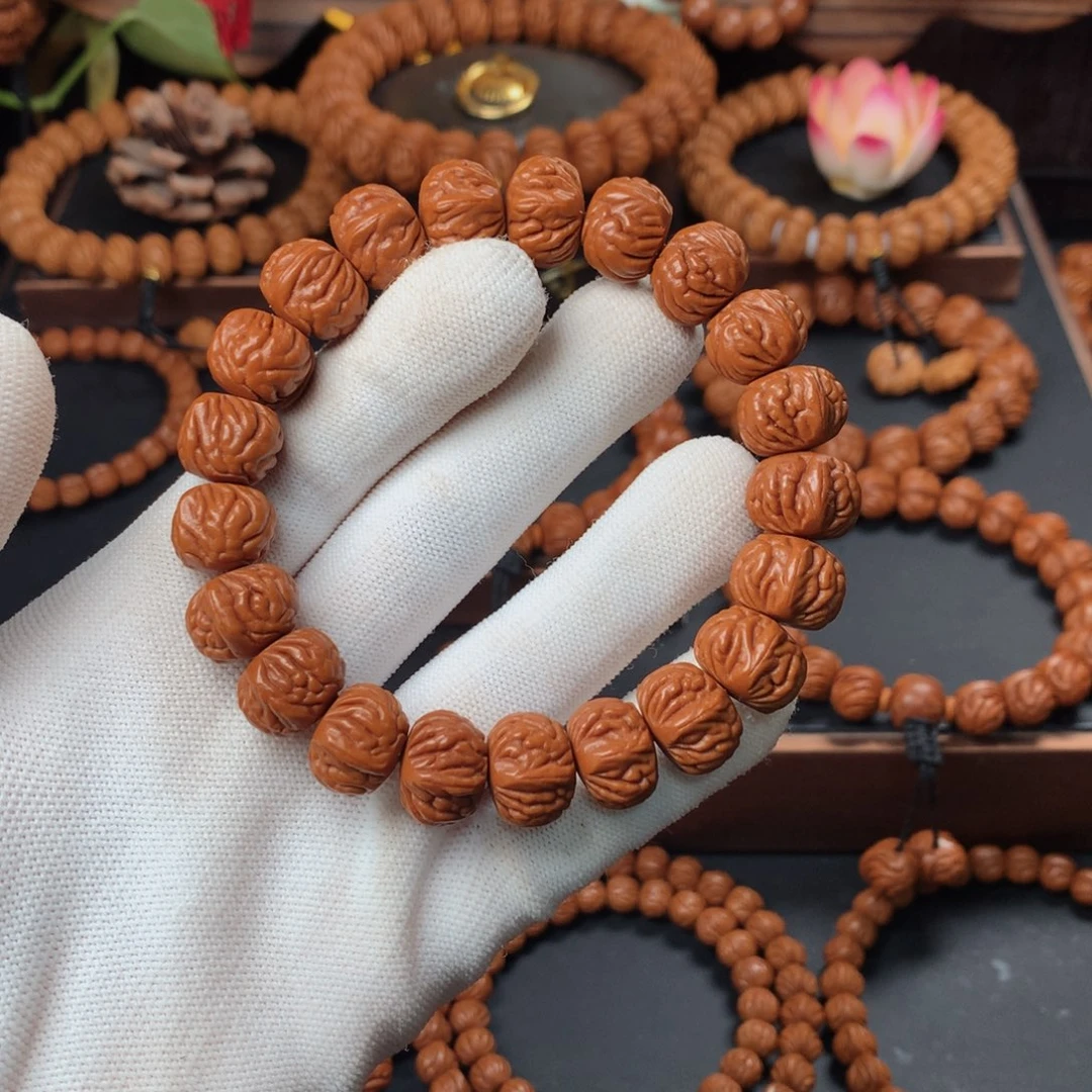 桃核吊坠代*生14双脊龙单圈